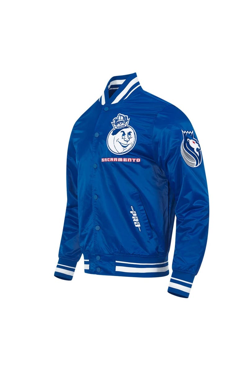 PRO STANDARD Men's Pro Standard Blue Sacramento Kings 2024/25 City Edition Chenille Satin Full-Snap Jacket, Alternate, color, 