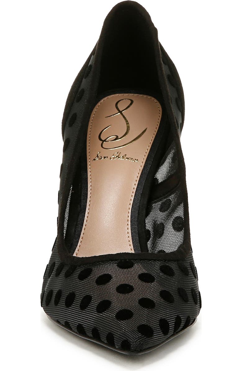 Sam Edelman Hazel Mesh Pointed Toe Pump, Alternate, color, Black Mesh