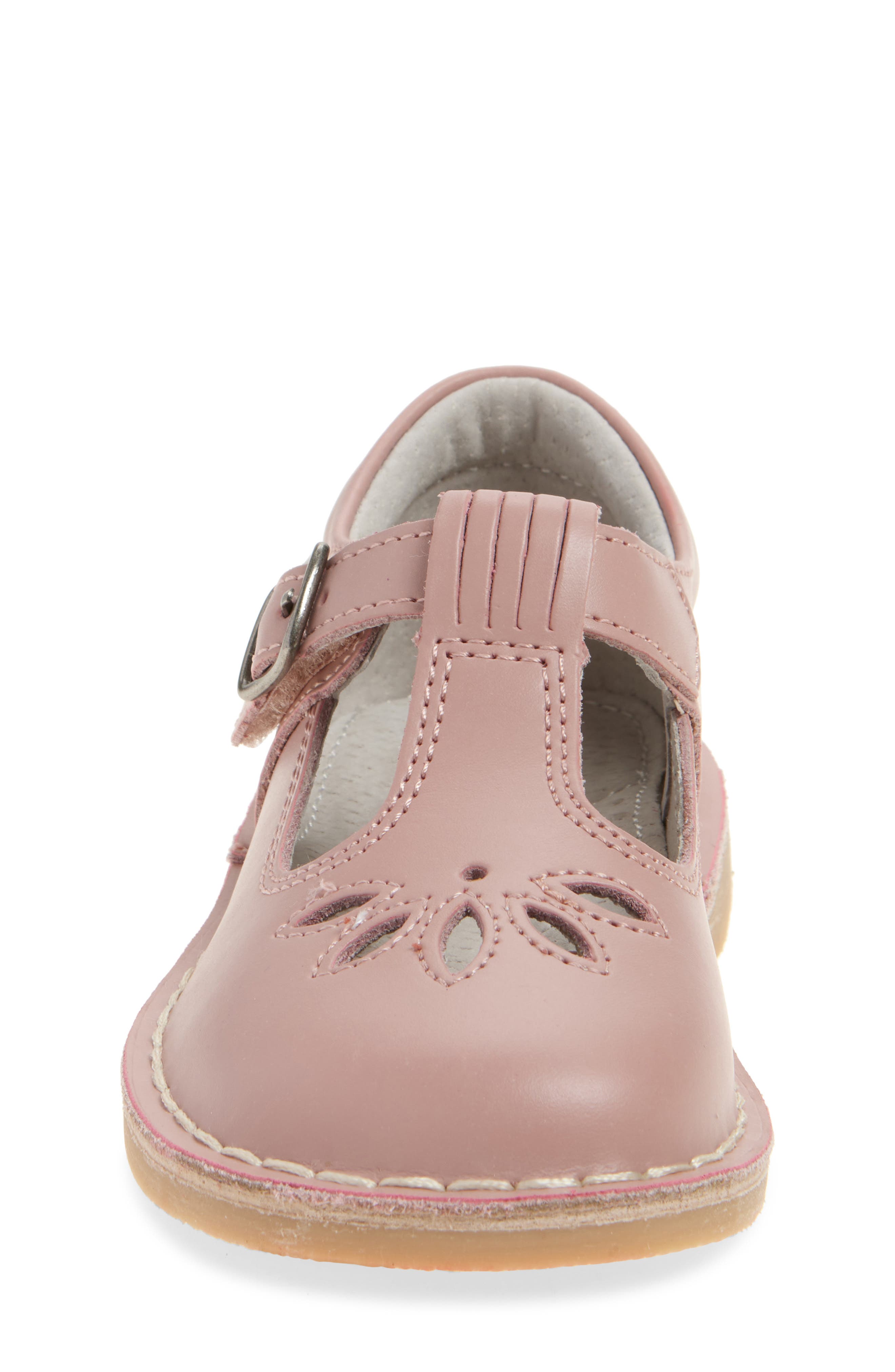 Kids' Sienna T-Strap Flat, Alternate, color, DUSTY PINK