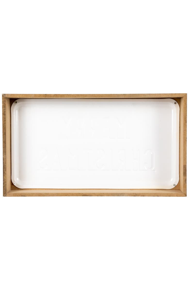 Northlight 3D Wooden Merry Christmas Decoration - 13" - White and Black, Alternate, color, 