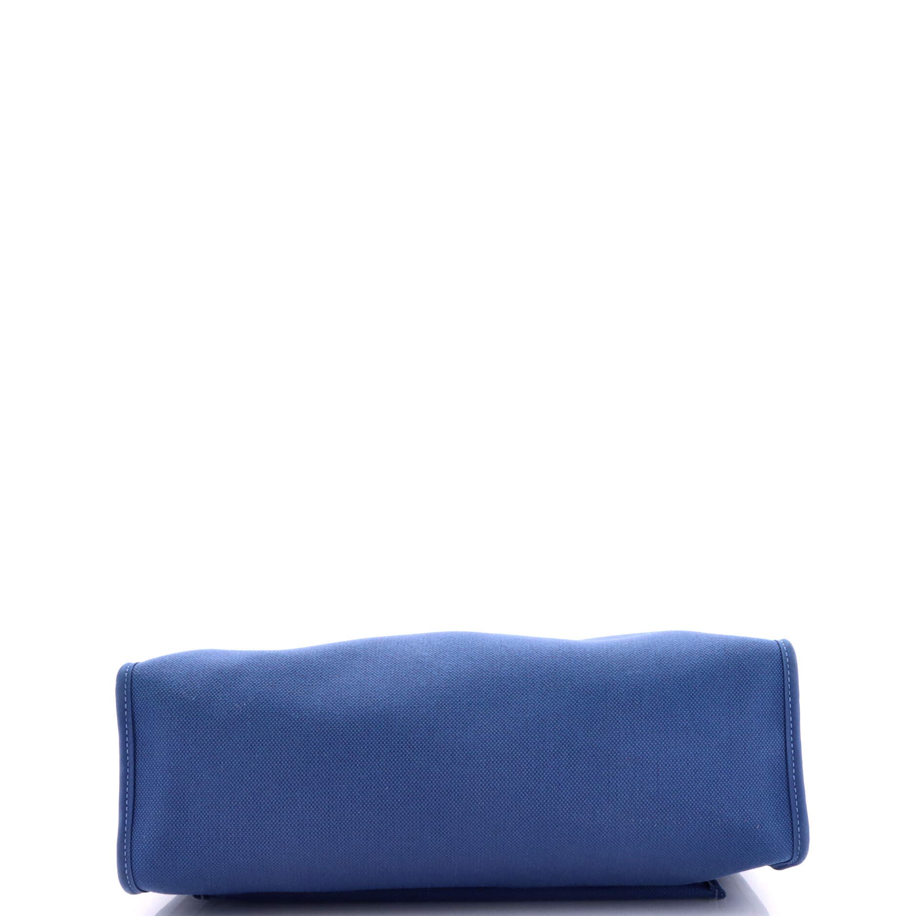 Pre-Owned Hermes Herbag Zip Leather and Toile 31, Alternate, color, Bleu Brighton