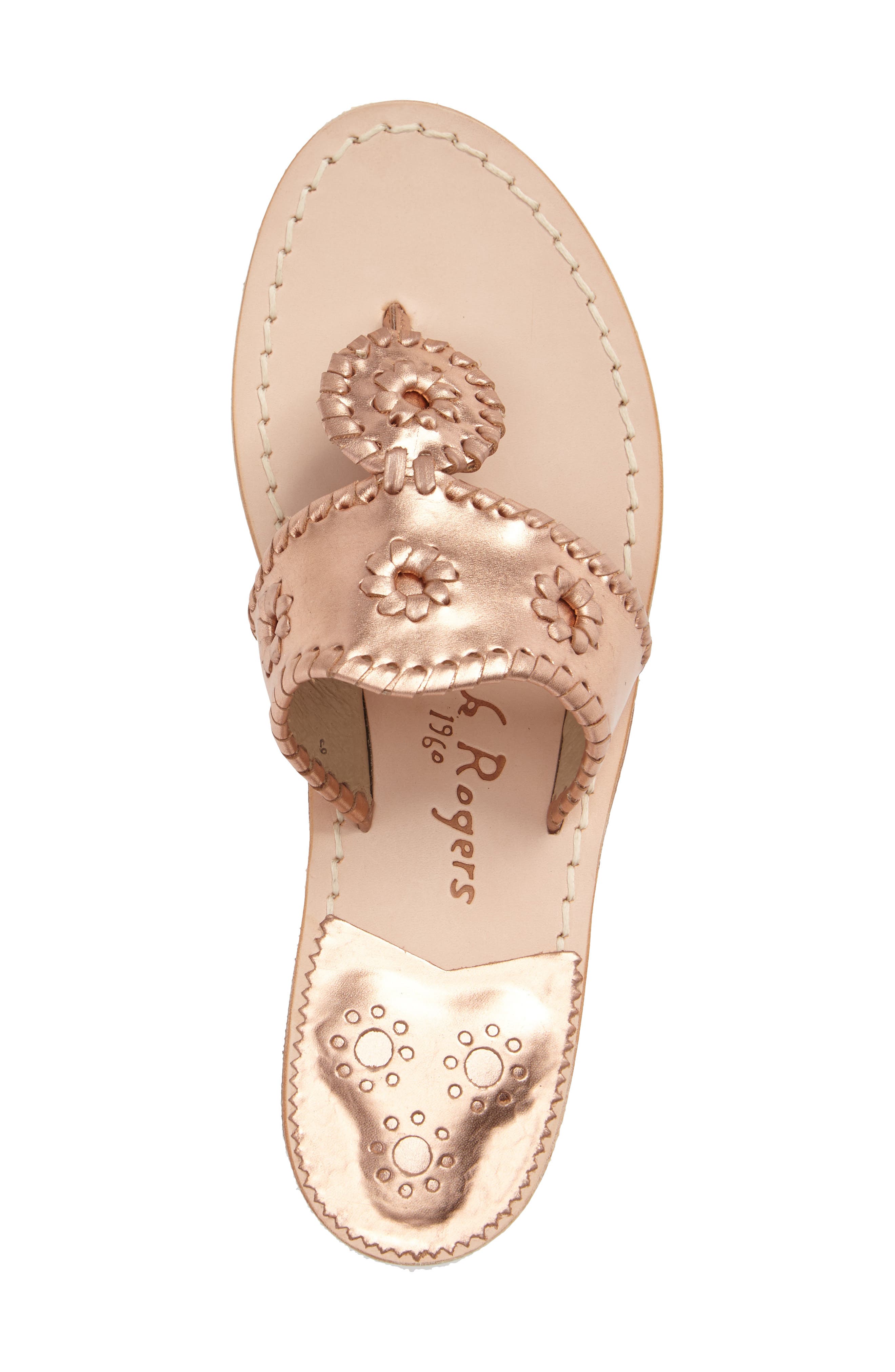 Hamptons Metallic Flip Flop, Alternate, color, ROSE GOLD