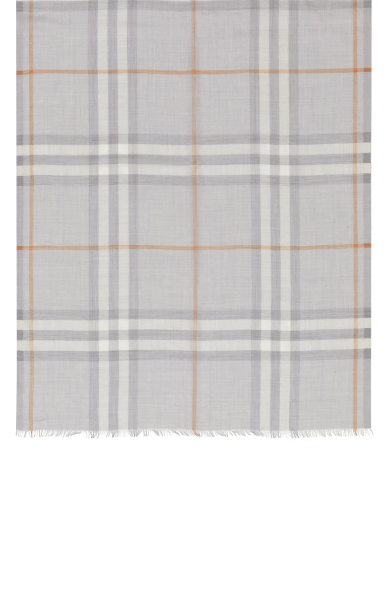 Burberry Check Wool & Silk Scarf, Alternate, color, 