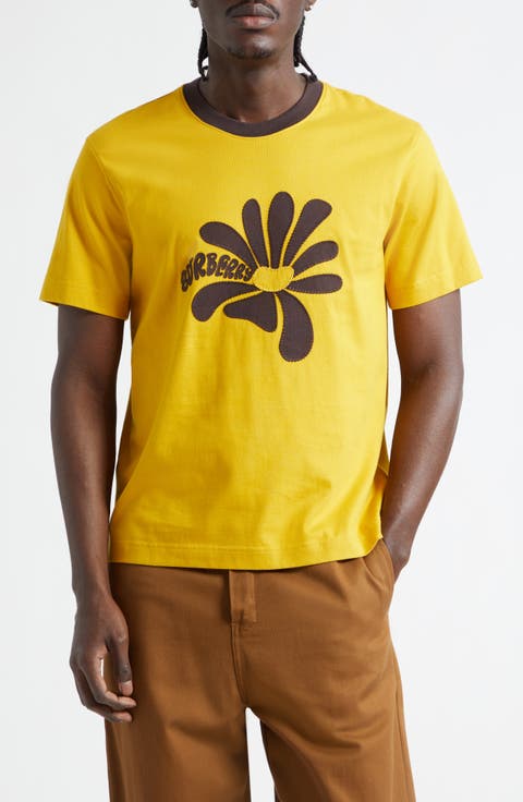 Daisy Appliqué Ringer T-Shirt