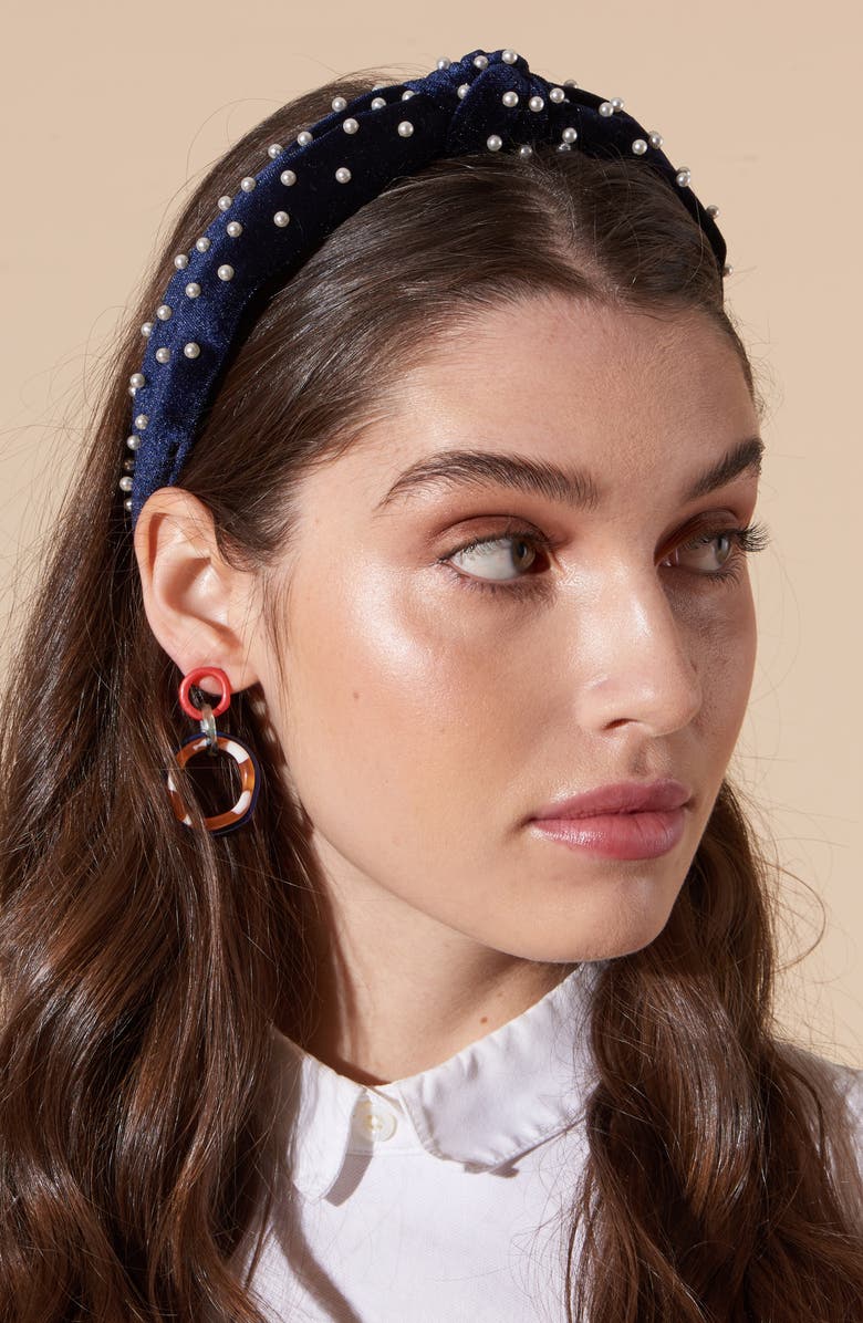 Lele Sadoughi Mini Twig Double Ring Hoop Earrings, Alternate, color, 