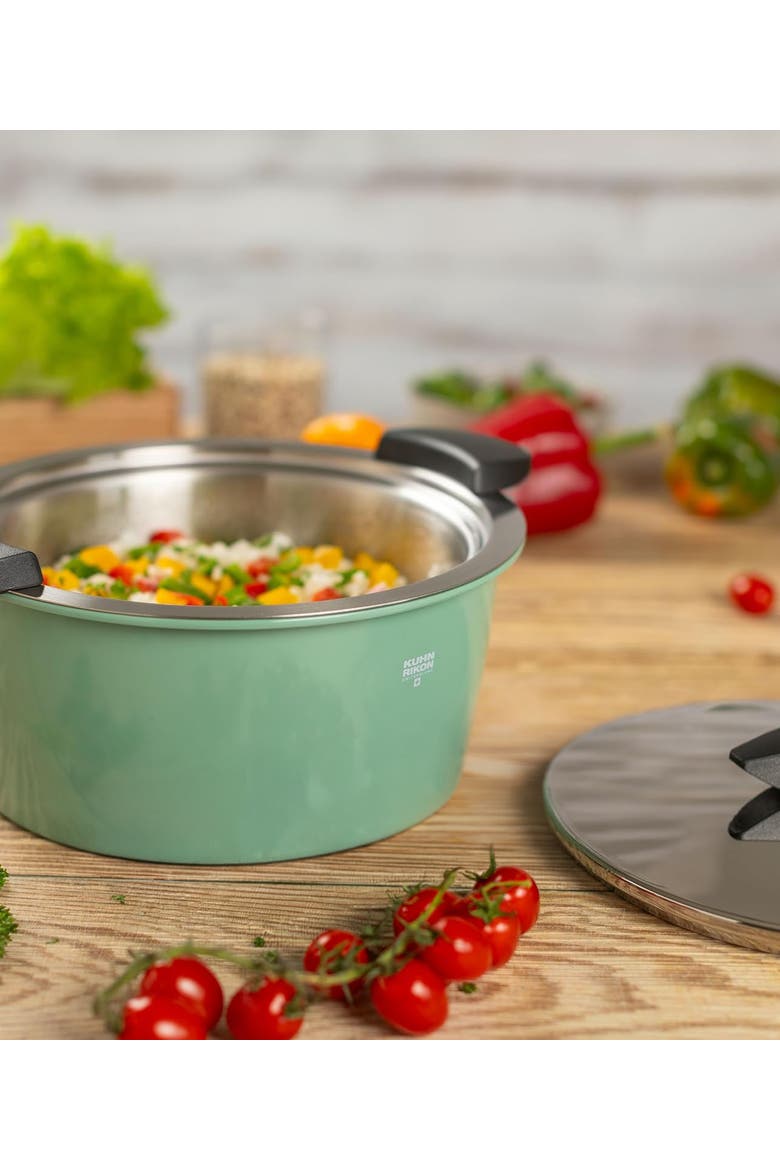 Hotpan Stainless Steel Cooking Pot with Insulated Bowl, 2.1-Quart, Alternate, color, Ocean