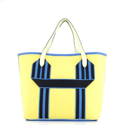Pre-owned Hermes Hermes Pursangle Tote Canvas With Leather In Green