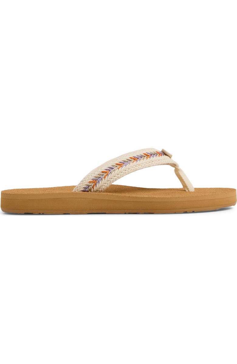 Roxy Porto IV Flip Flop, Alternate, color, Bone Multi