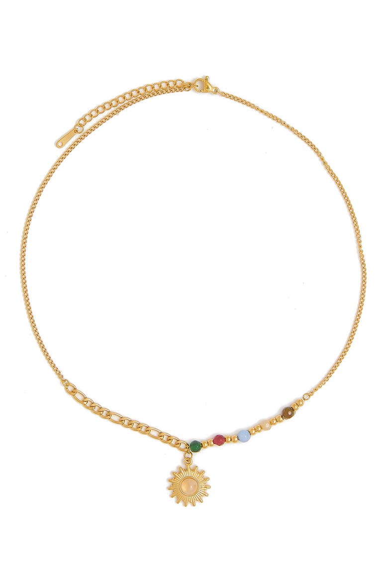 Sunbeam Pendant Necklace, Main, color, GOLD