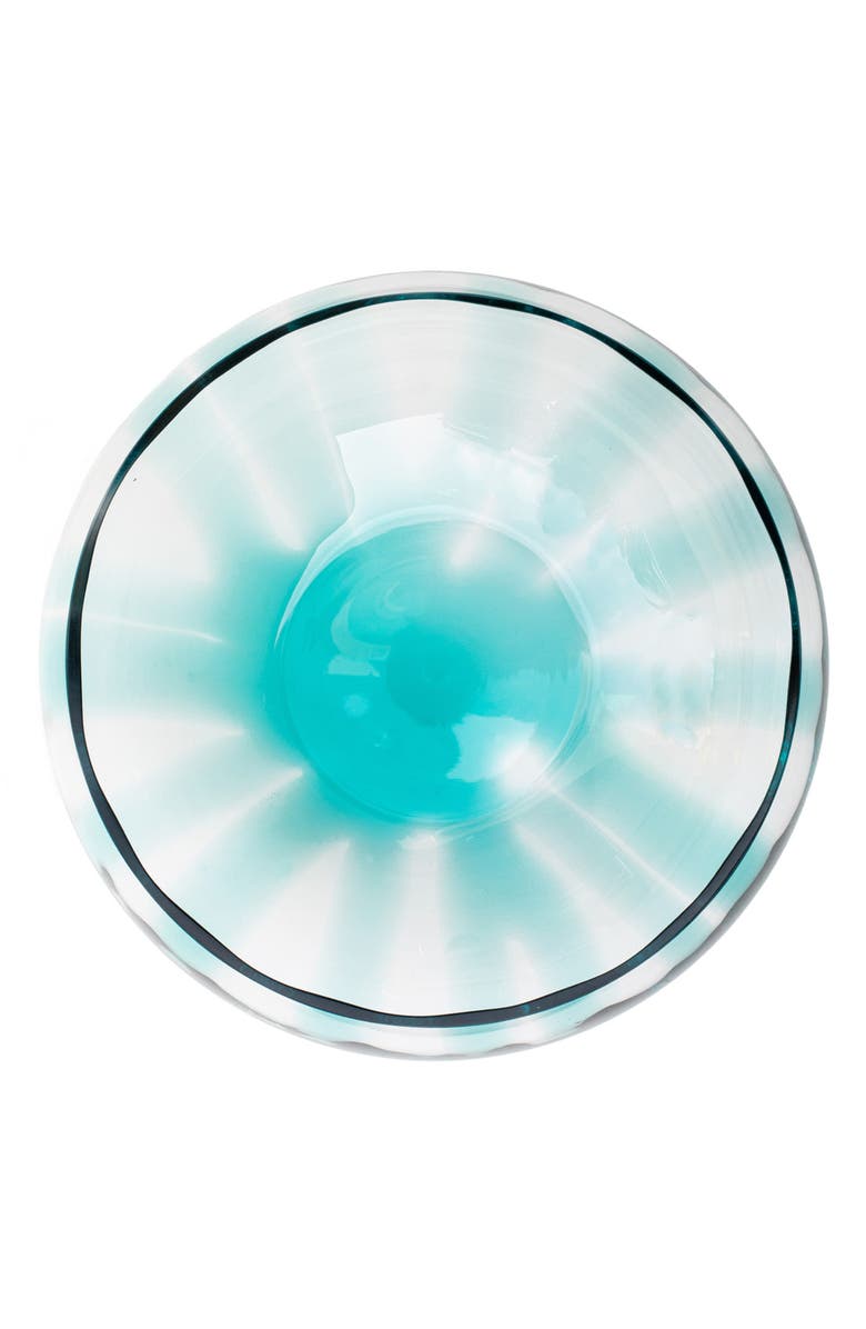 VIETRI Bolla Blue Glass Pleated Centerpiece Bowl, Alternate, color, Blue