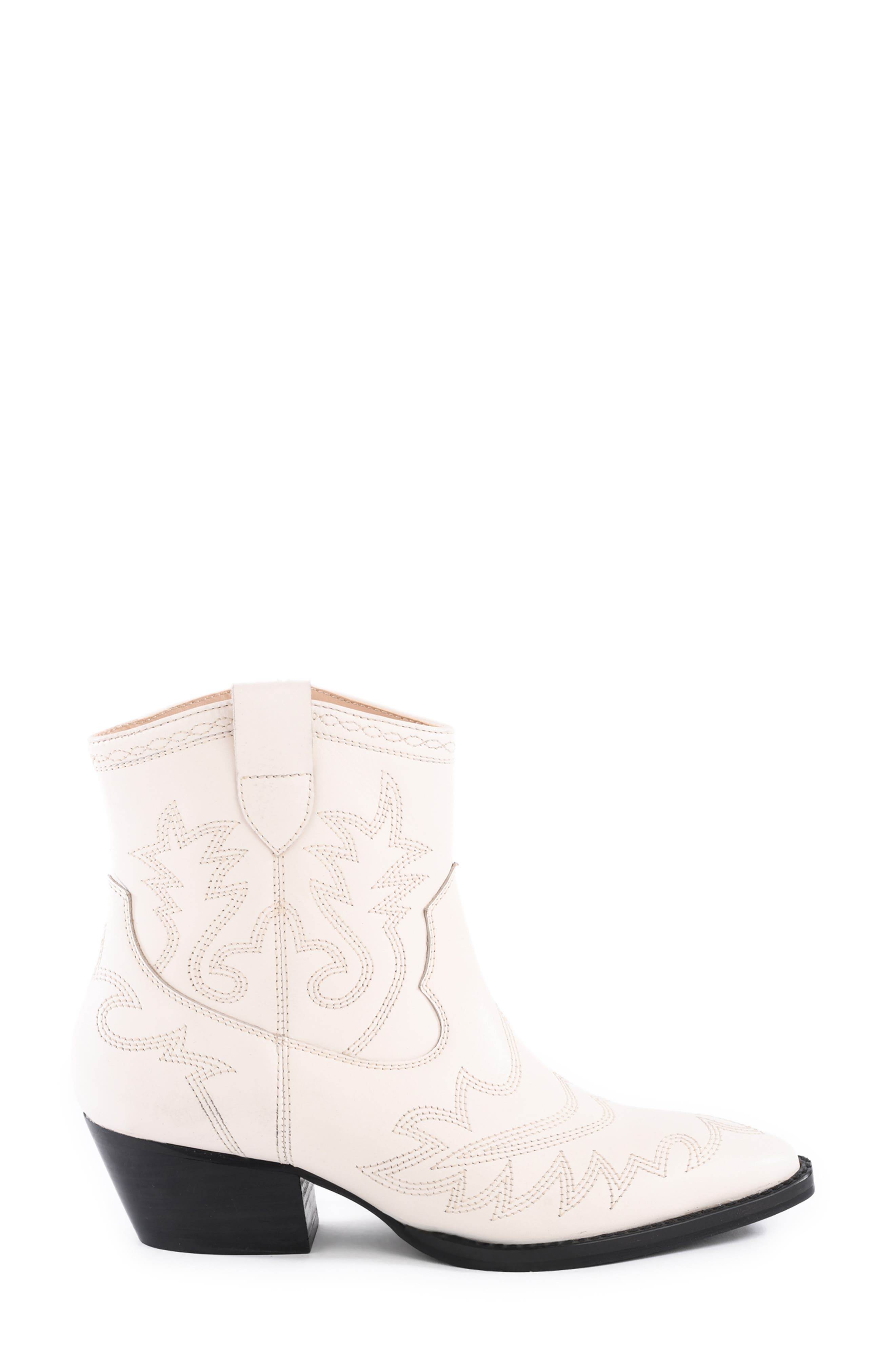 Seychelles Eagle Rock Short Western Boot, Alternate, color, Off White Leather