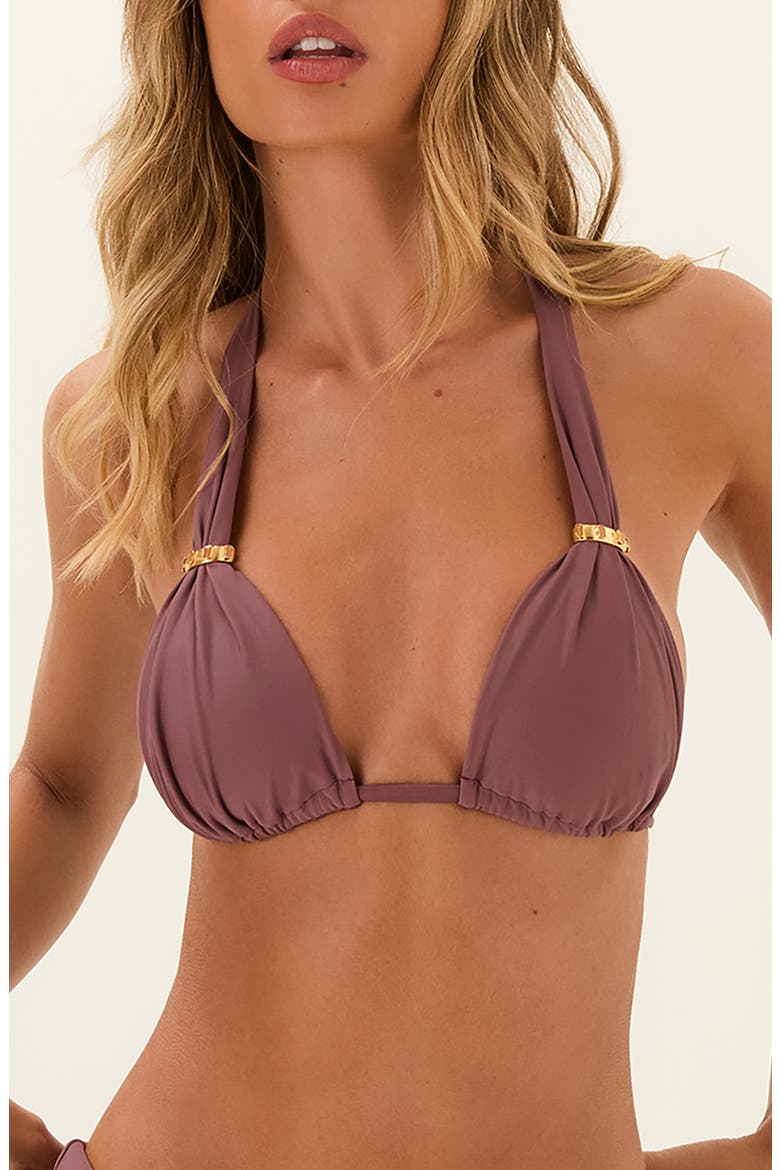 Bia Tube Solid Halter Bikini Top, Main, color, PURPLE