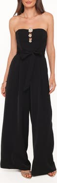 Petal & Pup Rois Strapless Wide Leg Jumpsuit