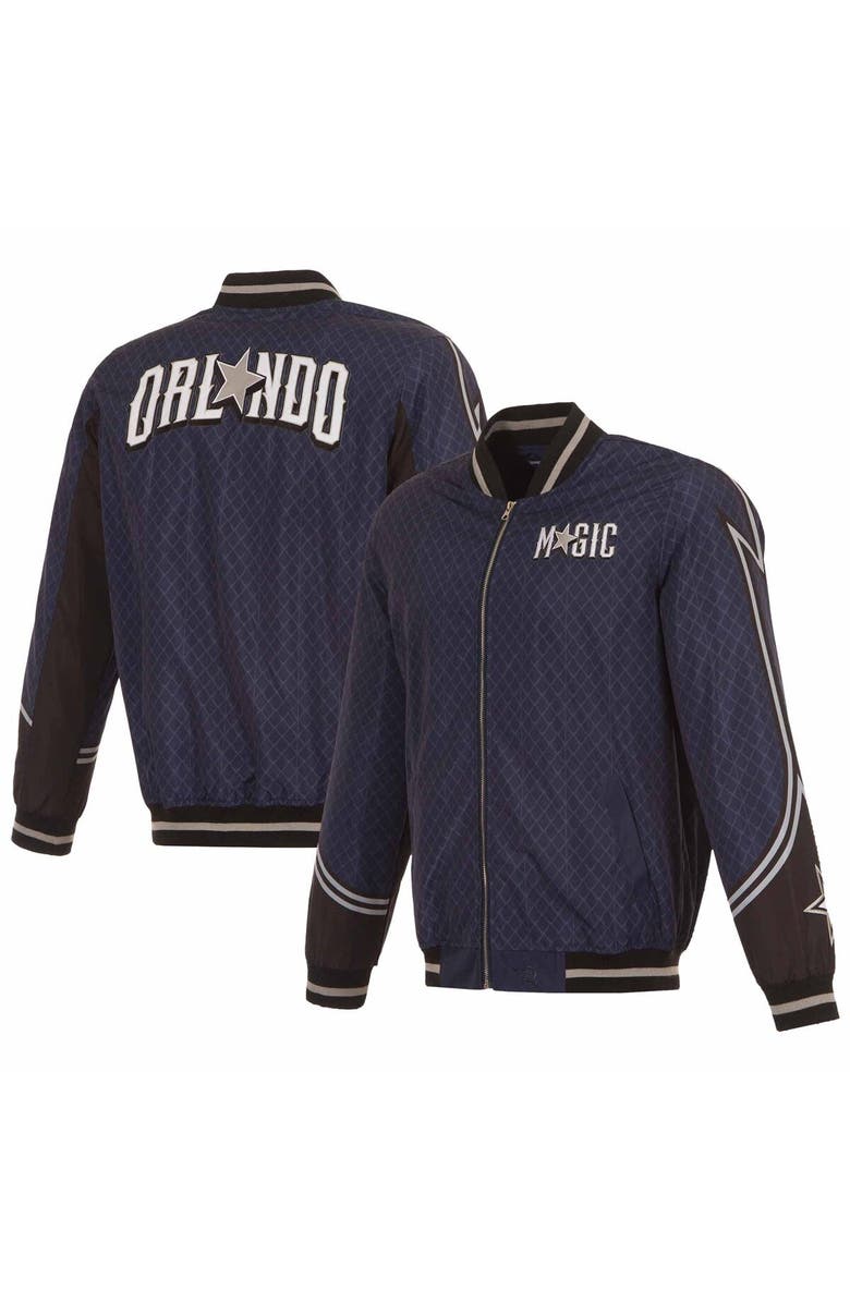 JH DESIGN Men's JH Design Navy Orlando Magic 2023/24 City Edition Full-Zip Bomber Jacket, Main, color, 