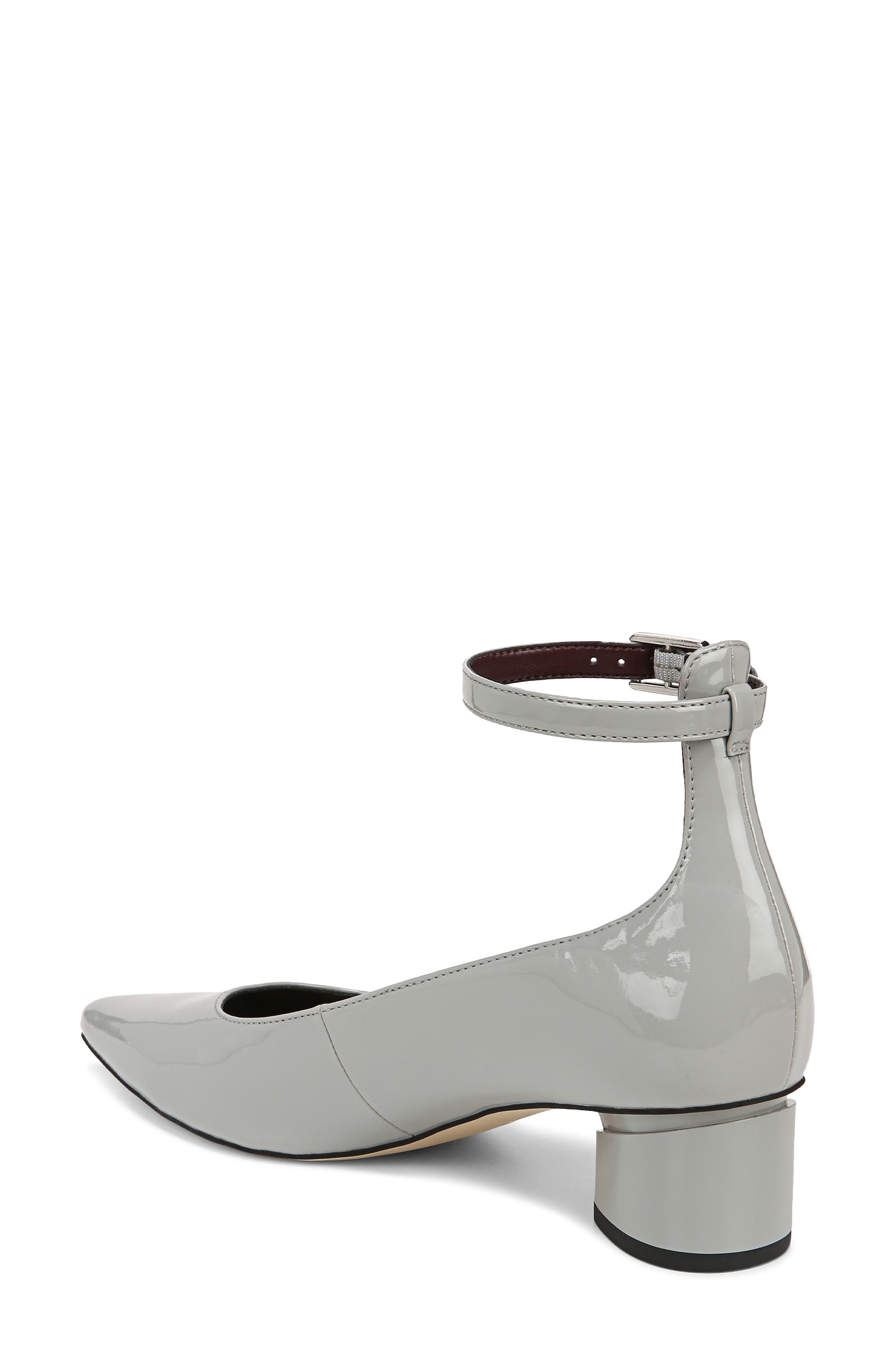 Vitale Ankle Strap Pointed Toe Pump, Alternate, color, GREY