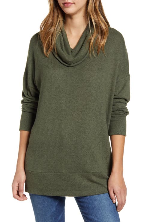 Cowl Neck Long Sleeve Top