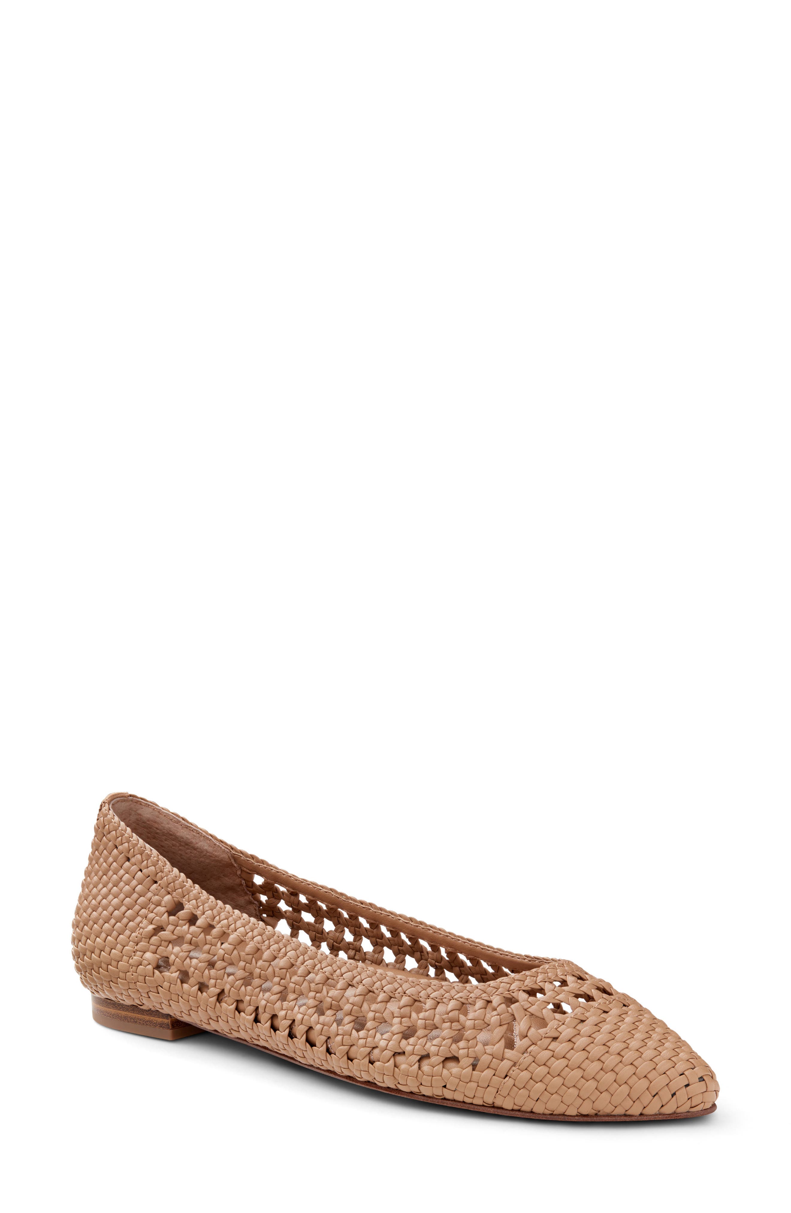 Goldfinch Woven Ballet Flat, Main, color, ALMOND WOVEN
