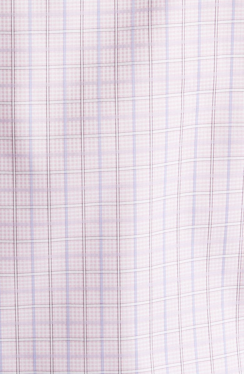 Duchamp Tailored Fit Check Dress Shirt, Alternate, color, Pink