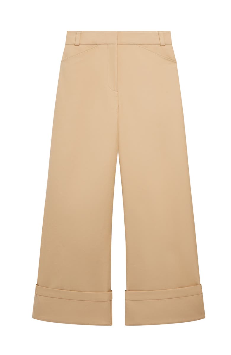 Another Tomorrow Wide Cuff Pant, Alternate, color, Khaki