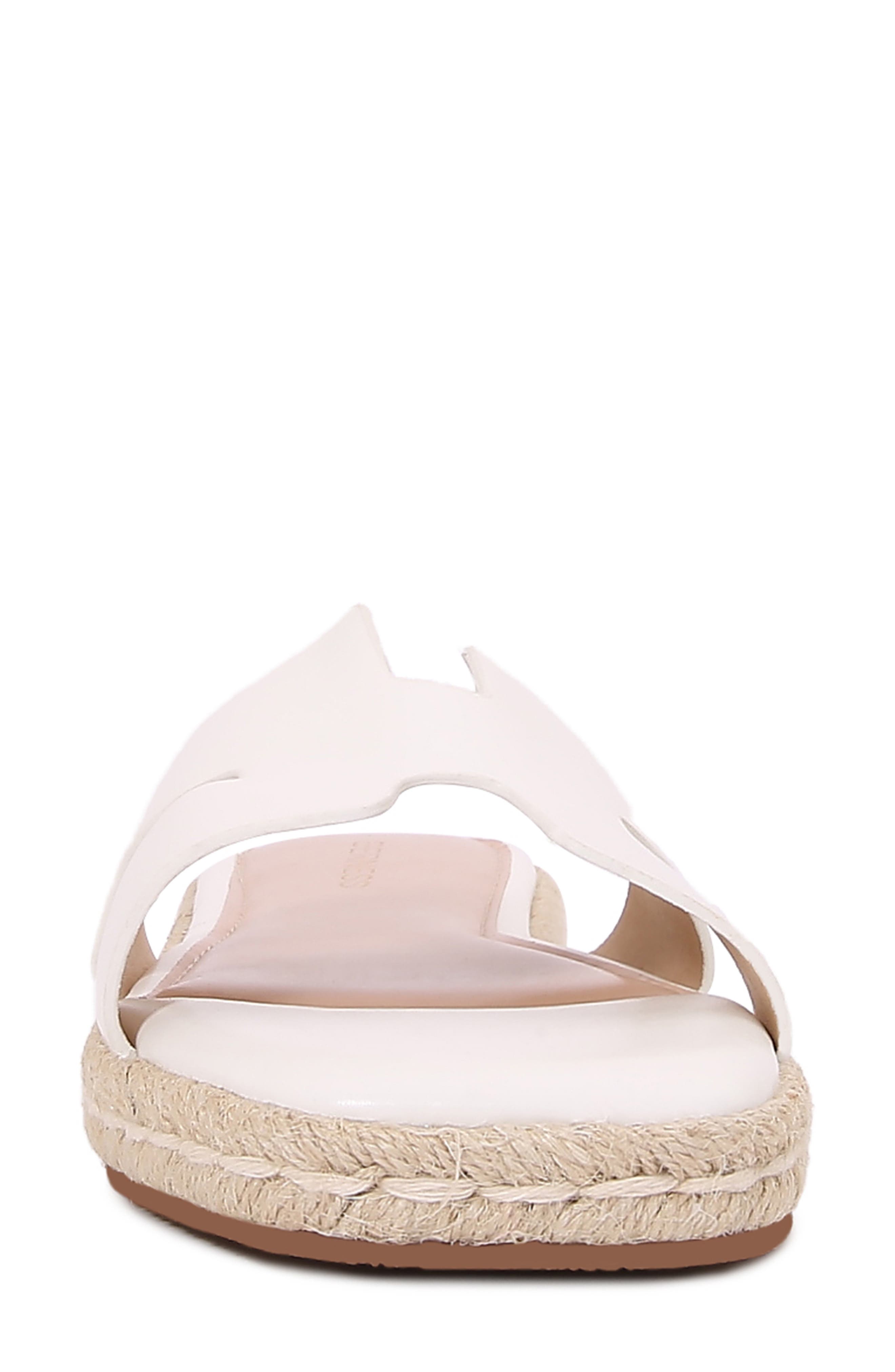 Kendra Espadrille Slide Sandal, Alternate, color, WHITE