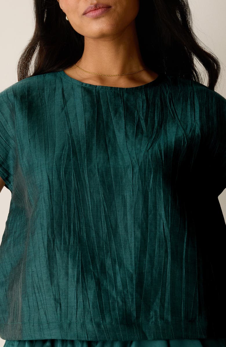 Eileen Fisher Round Neck Square Top, Alternate, color, Kelp