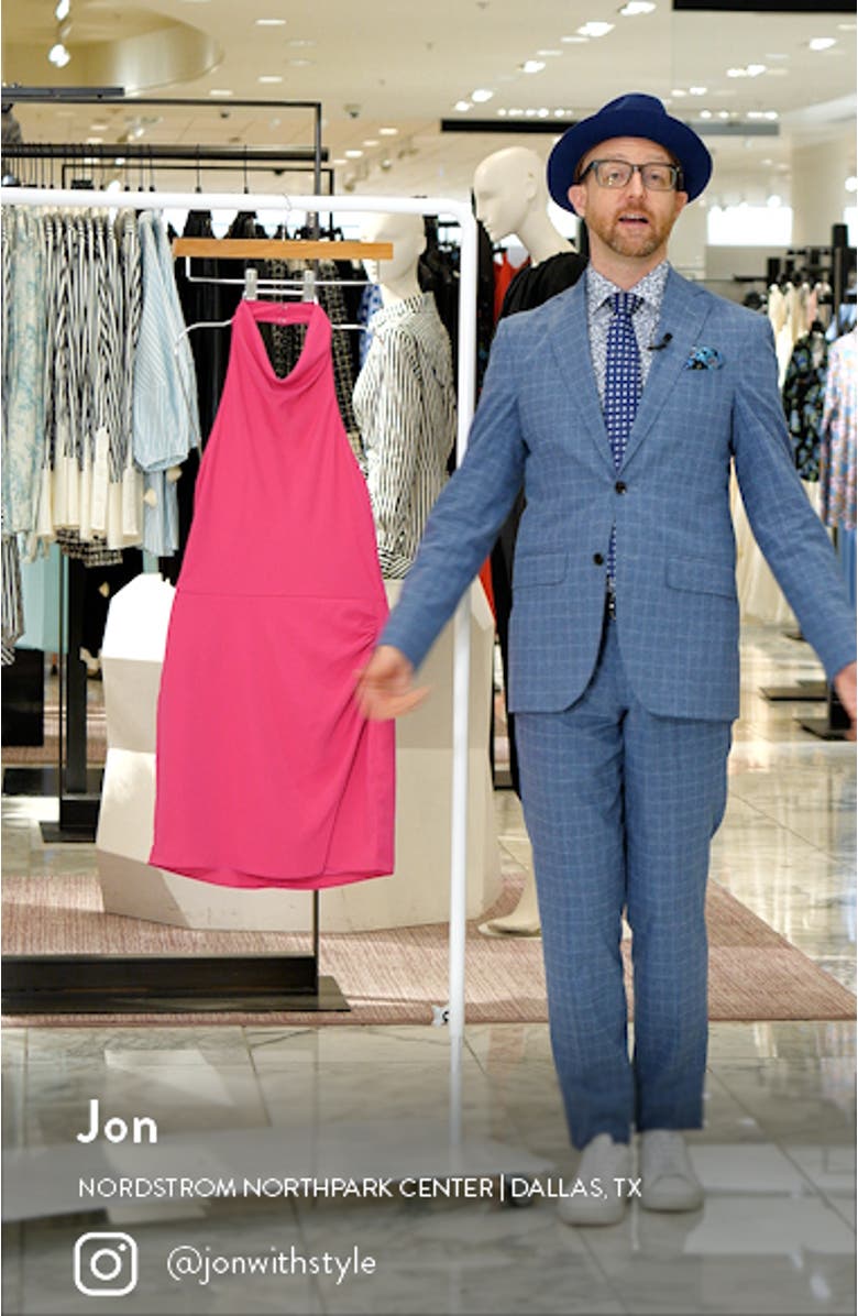 Joanne Halter Neck Cocktail Dress, sales video thumbnail