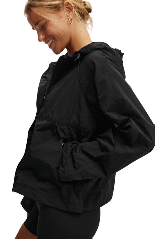 Shop Cotton On Body Active Ace Zip Thru Anorak In Black