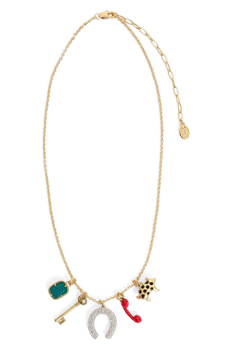 Gigi Charm Necklace, Main, color, GOLD MULTI