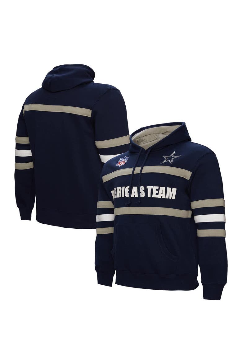 Men's Mitchell & Ness  Navy Dallas Cowboys America's Team Head Coach Pullover Hoodie, Main, color, Navy