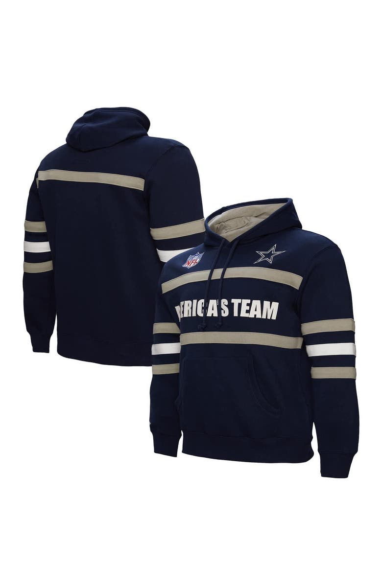Mitchell & Ness Men's Mitchell & Ness Navy Dallas Cowboys America's Team Head Coach Pullover Hoodie, Main, color, Navy