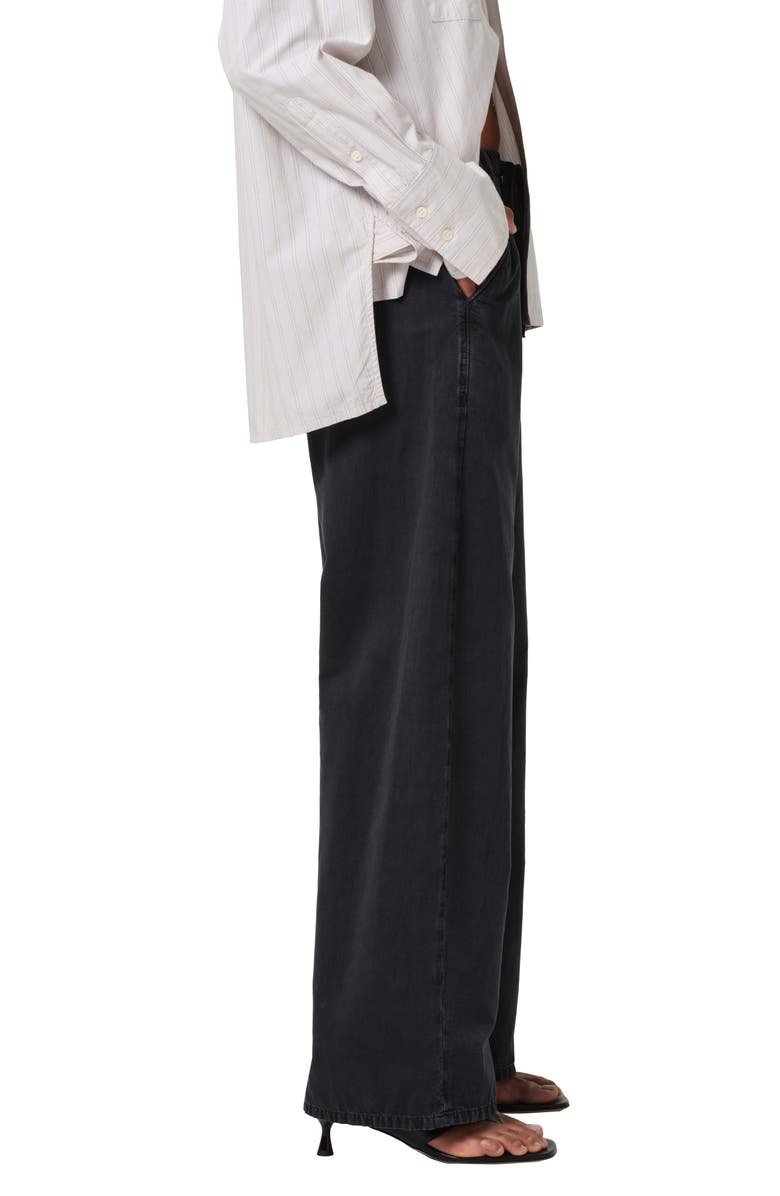 Citizens of Humanity Aurora Pull-On Cotton & Hemp Pants, Alternate, color, Washed Black