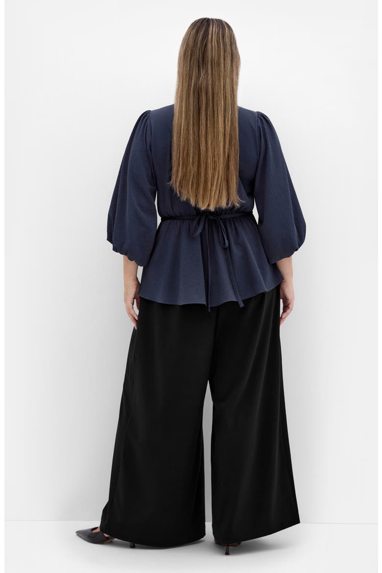 Celina Wrap Top, Alternate, color, NAVY