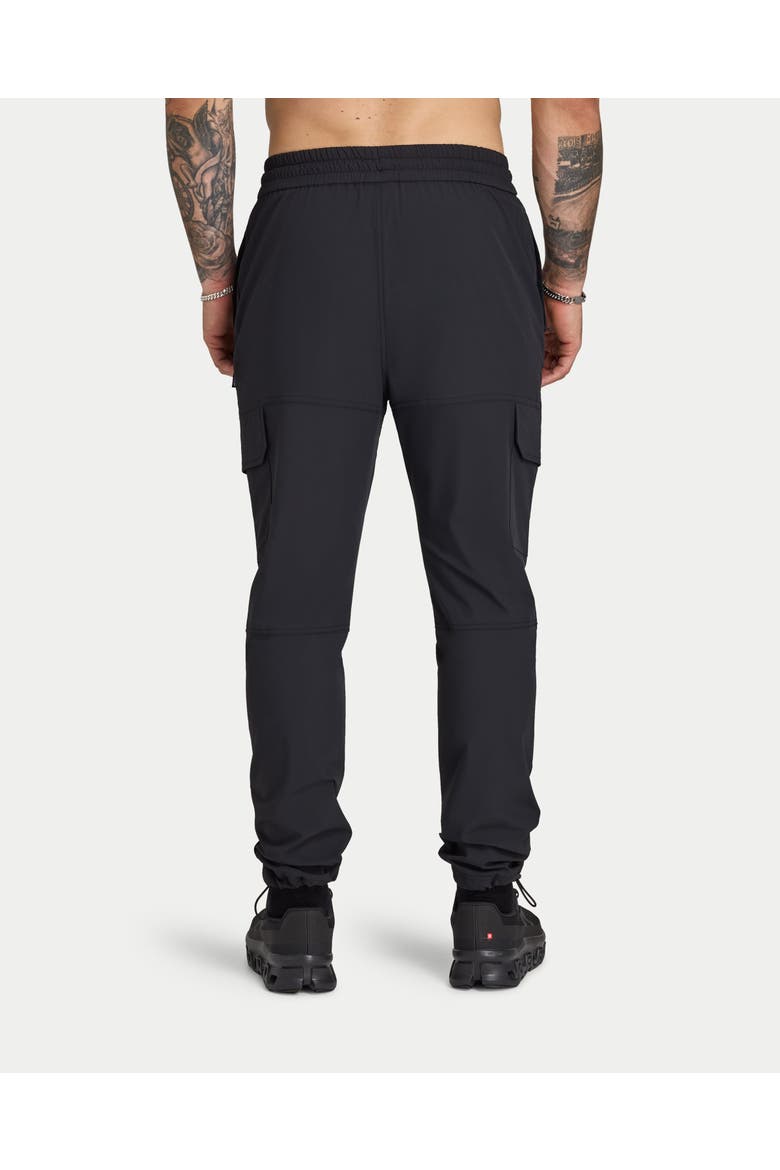 Tech Tapered Cargo Trousers, Alternate, color, Black