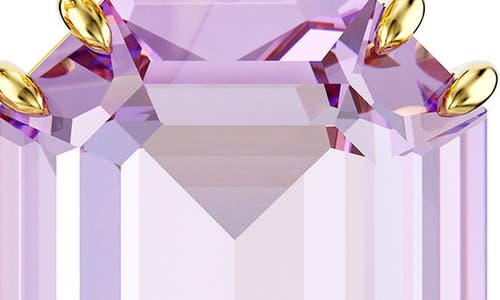 Swarovski Millenia Emerald Cut Crystal Drop Earrings In Purple