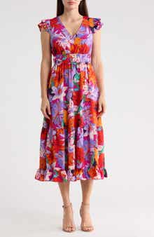 Vince Camuto Ruffle Midi Dress