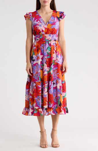 Vince Camuto Ruffle Midi Dress