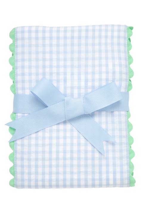 Big Check Fancy Fabric Burp Cloth
