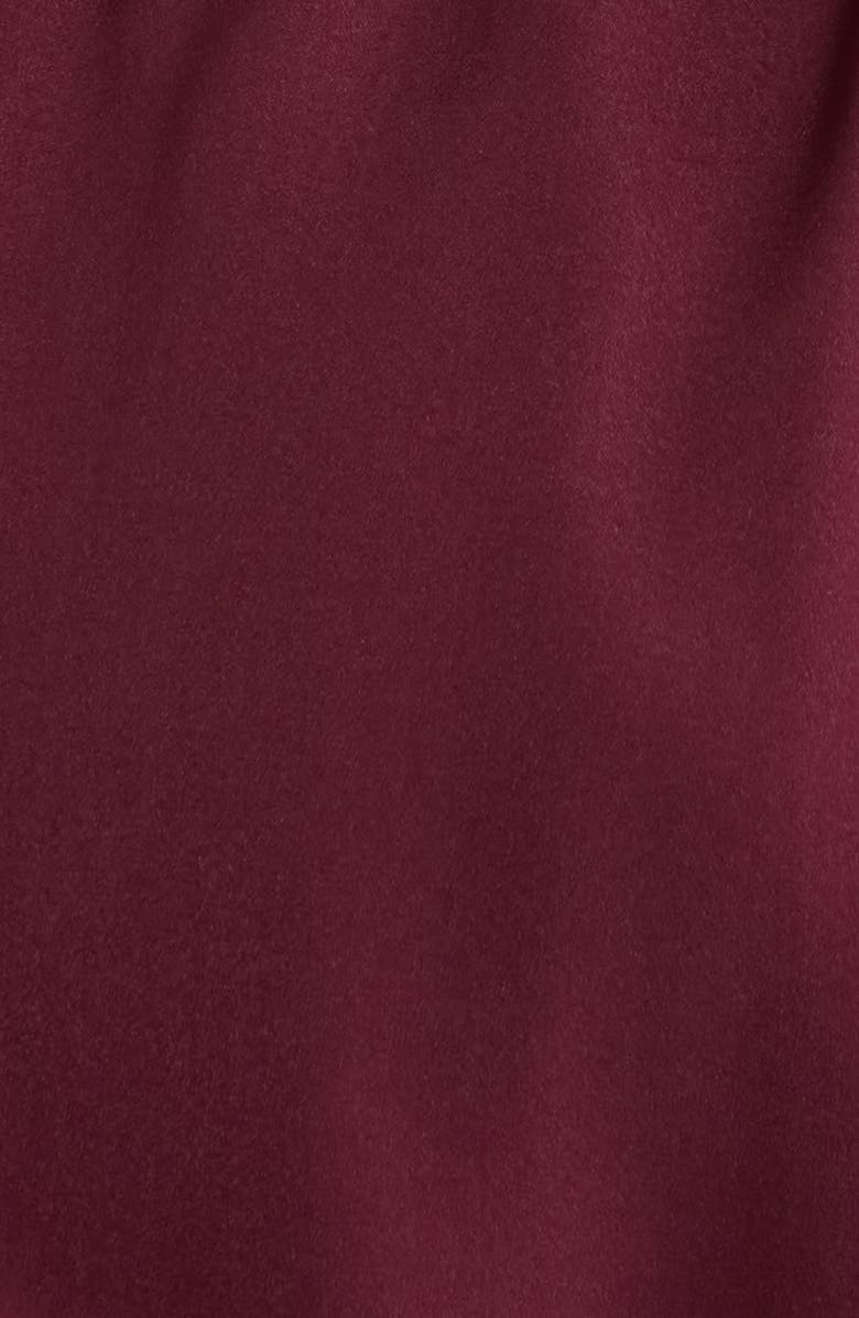 Bluebella Marabel Embroidered Trim Satin Camisole & Shorts Set, Alternate, color, Cherry Lacquer/ Sheer