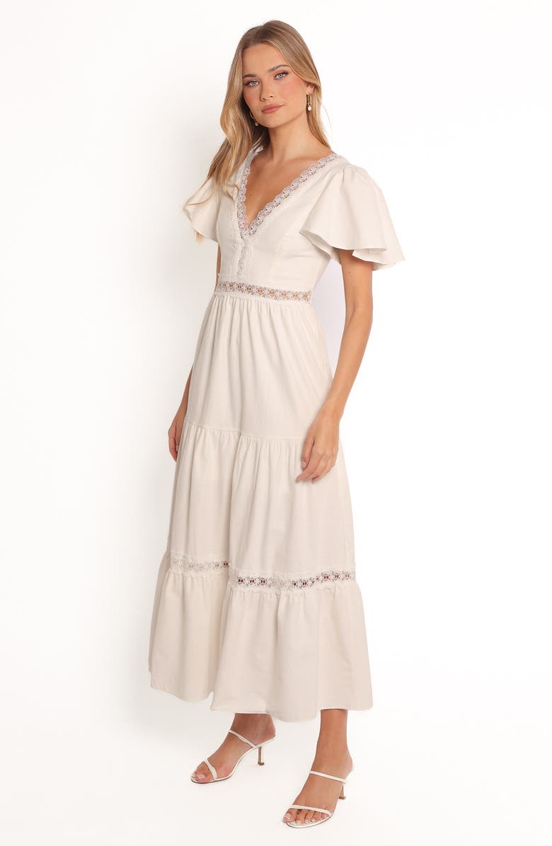 Petal & Pup Minny Flutter Sleeve Cotton Maxi Dress, Alternate, color,