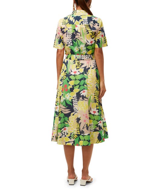 Shop Trina Turk Misola 2 Floral A Line Midi Dress In Multi