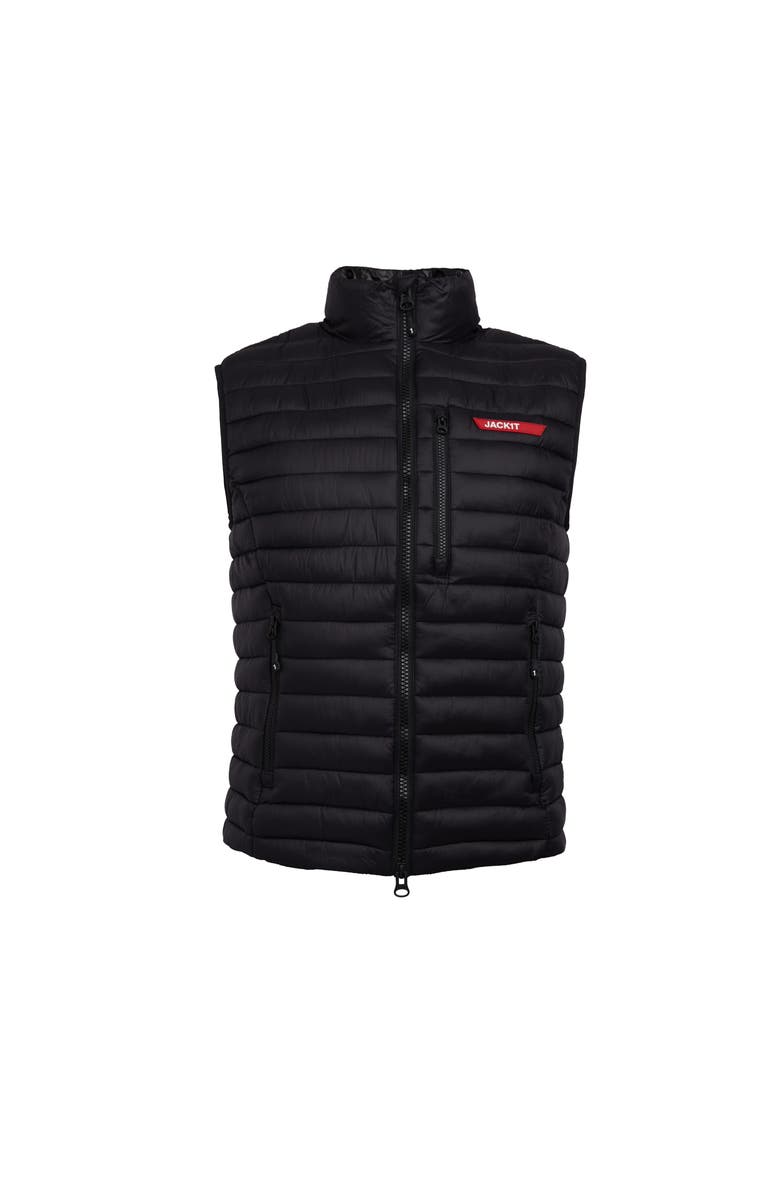 JACK1T Satell1Te High Neck Sleeveless Gilet, Alternate, color, Black