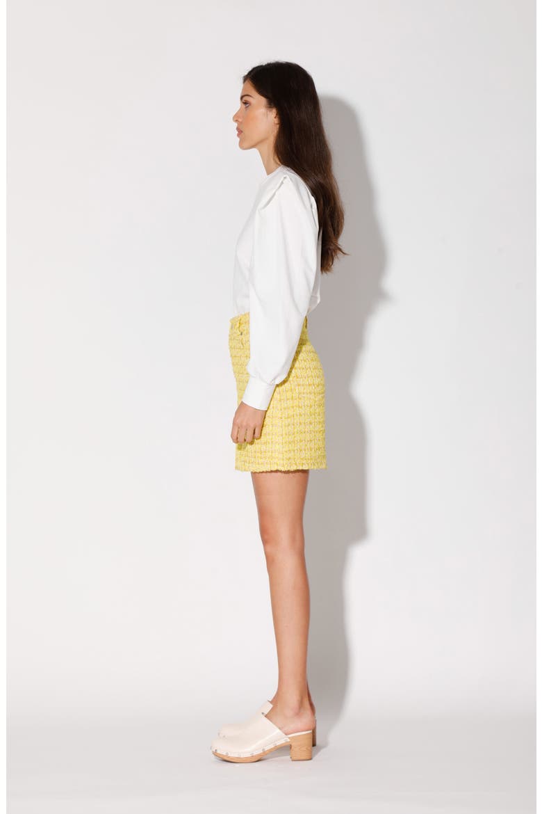 Alicia Tweed Miniskirt, Alternate, color, SUNSHINE TWEED