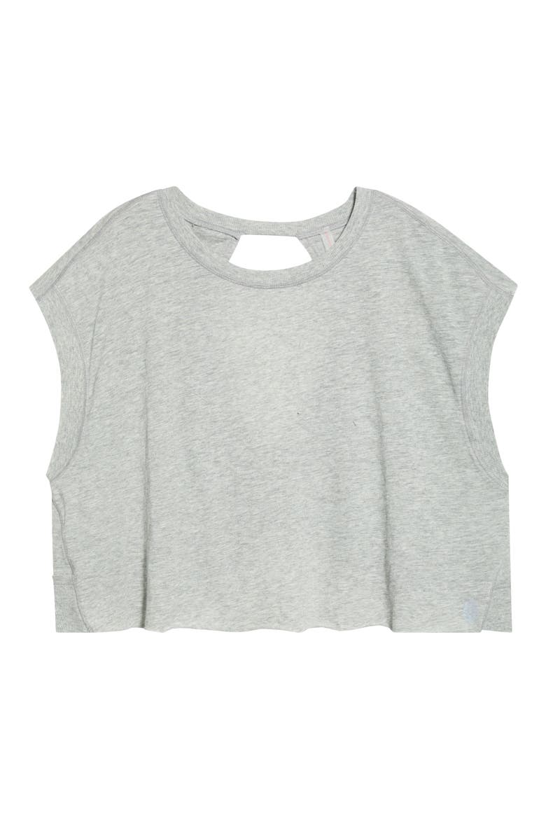 FP Movement My Tee Time Open Back T-Shirt, Main, color, HEATHER GREY