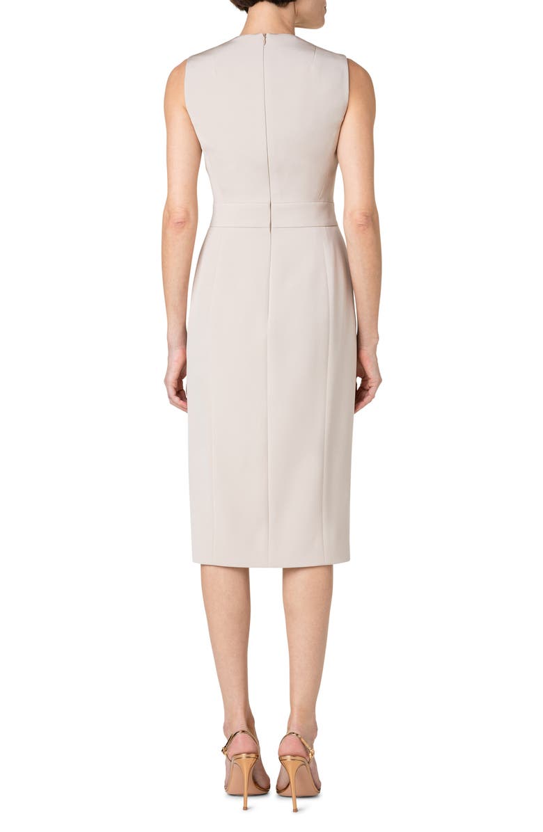 Akris Sleeveless Stretch Silk Crepe Sheath Dress, Alternate, color, 