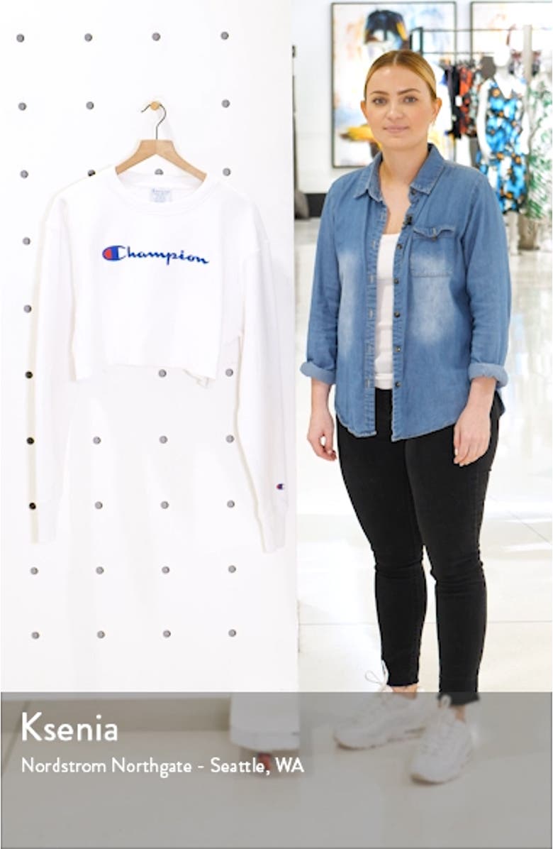 Reverse Weave<sup>®</sup> Crop Sweatshirt, sales video thumbnail