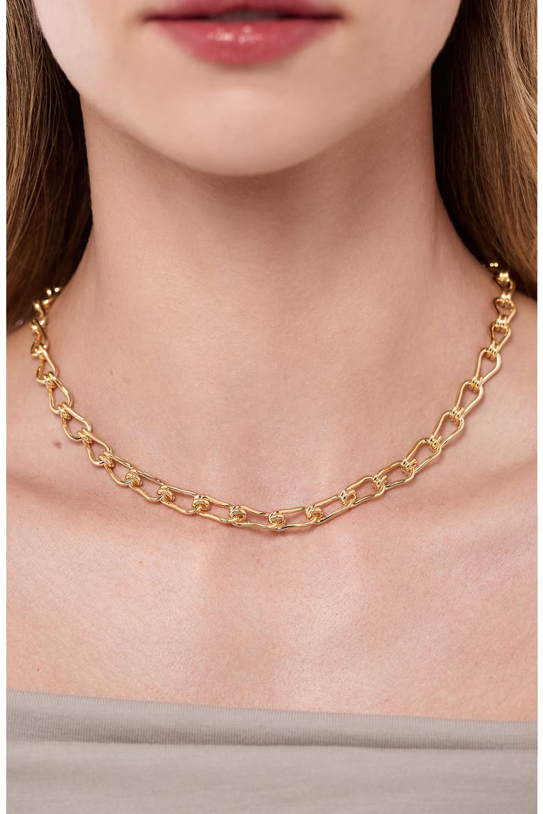 Violet Chain Necklace, Alternate, color, GOLD