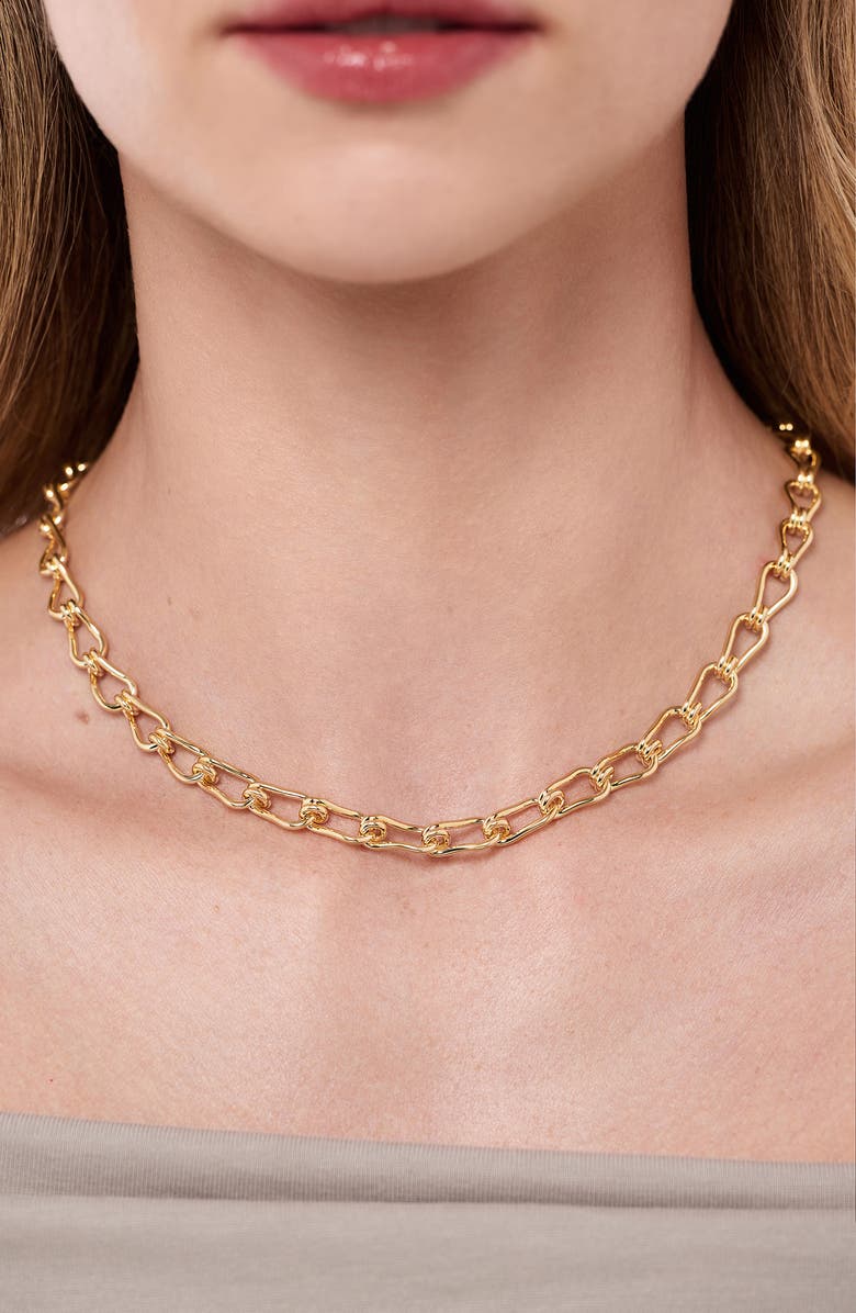 Ana Luisa Violet Chain Necklace, Alternate, color, Gold