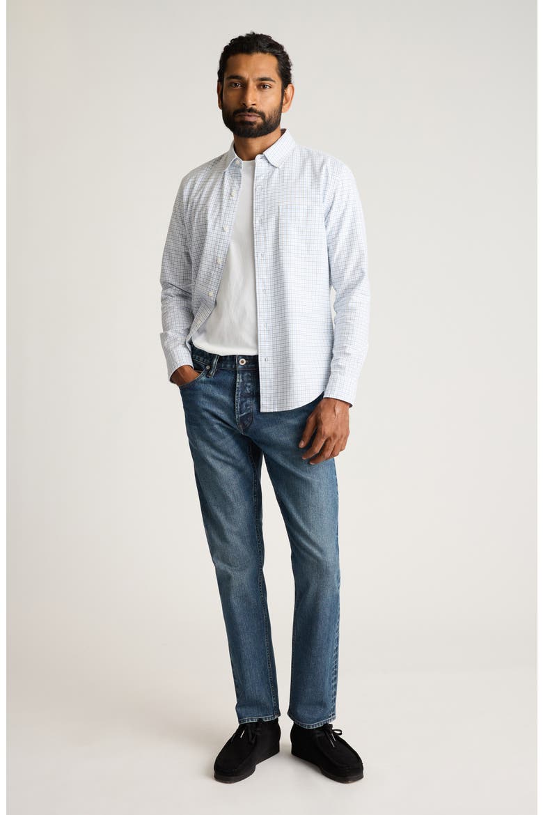 Japanese Stretch Selvedge Slim Fit Jeans, Alternate, color, MEDIUM BLUE WASH
