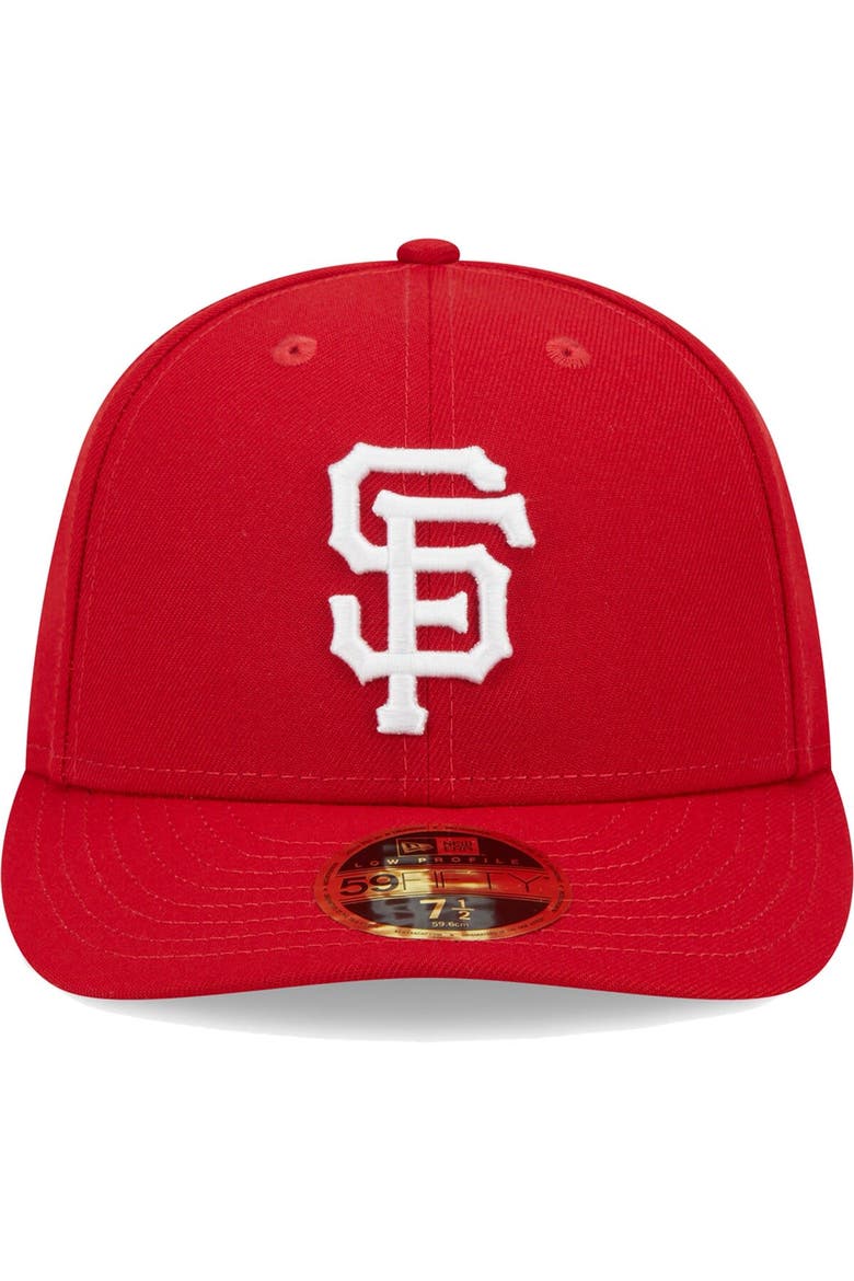 Men's New Era Scarlet San Francisco Giants Low Profile 59FIFTY Fitted Hat, Alternate, color, Scarlet