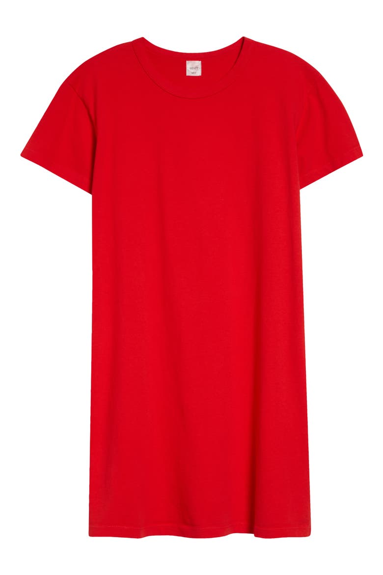 Margo Short Sleeve T-Shirt Dress, Alternate, color, CERISE